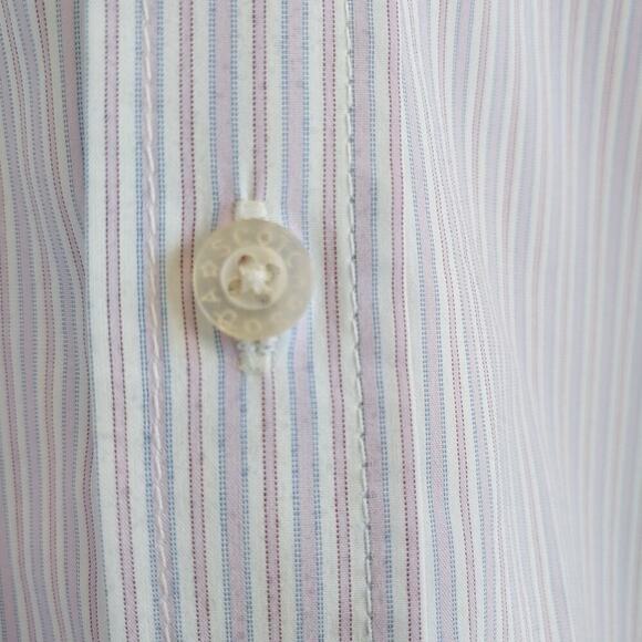 Scotch and Soda Men's Lavender White Striped Long Sleeve Shirt Sz XXL Office - Picture 3 of 14